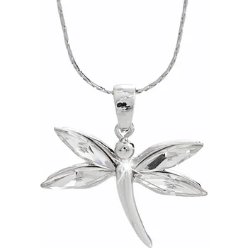 Módní doplněk JSB bijoux s.r.o. Náhrdelník z bižuterní slitiny vážka z navet Swarovski Crystal