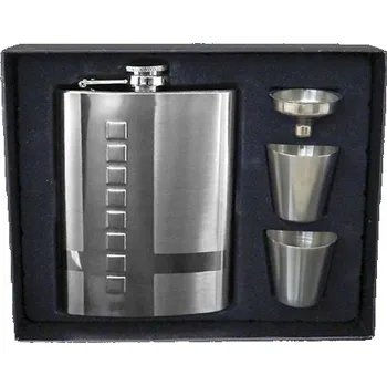 Sklenice PLACATKA 270 ml + 2 SKLENIČKY + TRYCHTÝŘ KOSTKA SADA SUPER CHLAP 4256