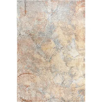 Koberec Kusový koberec s nízkým vlasem Vegas, 140 × 80 cm, měděné kruhy, 100% polyester&nbsp;647-80150