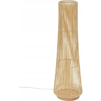 Stojací lampa STOJACÍ LAMPA BAMBUSOVÁ PŘÍRODNÍ HNĚDÉ STÍNIDLO 100 cm