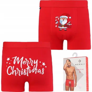 Pánské spodní prádlo Pánské boxerky Moraj bavlněné vánoční XL vícebarevné