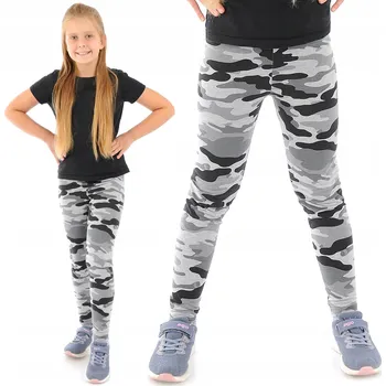 LAEMI dětské legíny dlouhé klasické bavlna šedé velikost 146