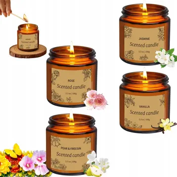 Svíčka Dárková Sada Sójové Vonné Svíčky - Dárek pro Milovanou Osobu