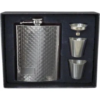 Sklenice PLACATKA 270 ml + 2 SKLENIČKY + TRYCHTÝŘ KOSTKA SADA SUPER CHLAP 4259