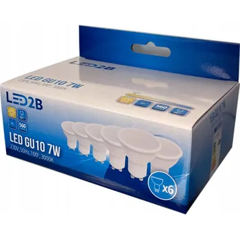 Sada x 6 LED žárovek reflektor GU10 7W teplá bílá