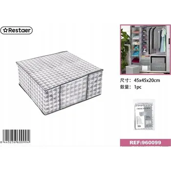 Úložný box Obal / Úložný box na povlečení a oblečení, 45x45x20 cm, mix barev