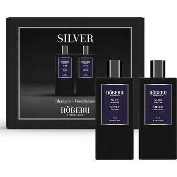 Kosmetická sada Noberu Silver dárková sada pro blond a šedivé vlasy pro muže