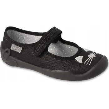 Dívčí obuv Dětské Papuče Befado pro dívky, domácí, 114X450 černé 27