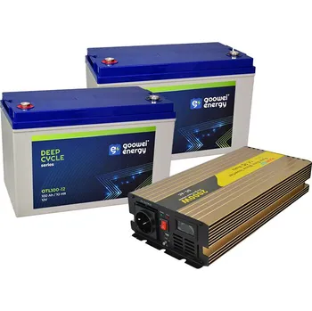 Měnič napětí Set trakční baterie 2x GOOWEI ENERGY OTL100-12 (100Ah) + měnič ROGERELE REP2000-24 (2000W), 24V