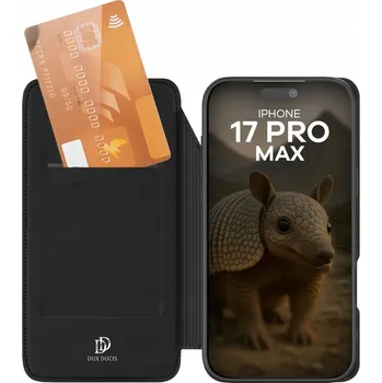 Pouzdro na mobilní telefon Flipové pouzdro Dux Ducis pro Apple iPhone 17 Pro Max, černé
