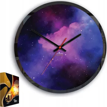 Hodiny Nástěnné hodiny s motivem galaxie Akrylové Galaxy Kulatý Quartzové