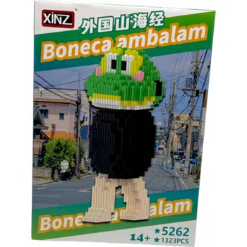 ostatní stavebnice TikTok nano pixelové Stavebnice 1301 dílů 3D figurka BONECA AMBALAM ŽÁBA