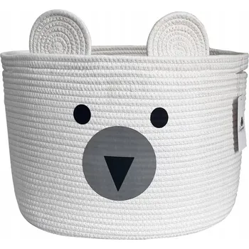 úložný prostor na hračky BIGEPIGE Bavlněný koš na hračky dětský bílý béžový