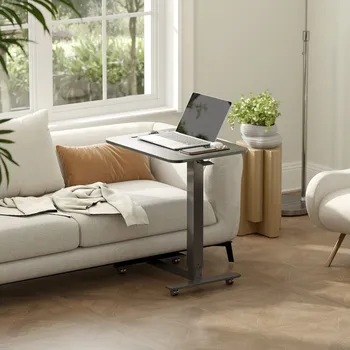 Psací stůl Výškově nastavitelný stolek na notebook, 65 x 48 x 70-110 cm | černý