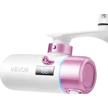 vodní filtr Vodní filtr VEVOR pro péči o pleť, vodní filtry k montáži na kohoutek s mikro-nano bublinkami pro pokožku, čistička kohoutků do dřezu, odstraňuje chlór s 1 filtrem, pro kuchyňské a koupelnové kohoutky, růžová + zlatá