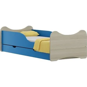 Postel Lojzík N21 160/80 cm + matrace + šuplík modrý