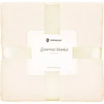 Plyšová deka 200x220 cm SPRINGOS HA7301 krémová