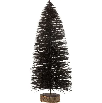 Vánoční stromek Černý třpytivý stromek Tree black L - Ø 17*40 cm
