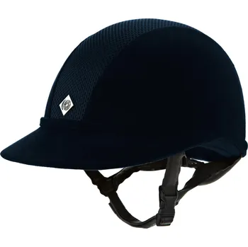 Jezdecká přilba CHARLES OWEN Mikrosuede jezdecká helma Charles Owen SP8 PLUS 57cm MODRÁ