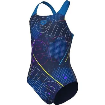 Dívčí oblečení Arena Girls Galactics Swimsuit Swim Pro Back Navy/Blue River 116cm