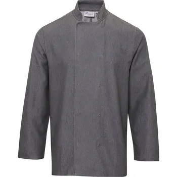 Premier Workwear Džínová kuchařská bunda PR660 Grey Denim -ca. Pantone Cool Gray 10C XL