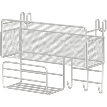 Stojánek na vajíčko Policový závěsný organizér, 3 x háček Bílá