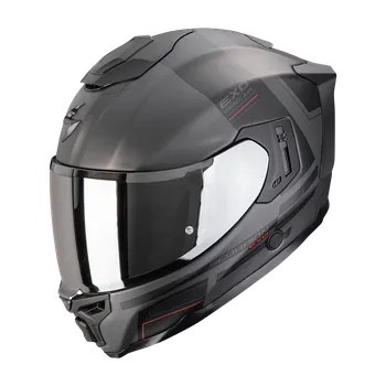 Helma na motorku EXO-1500 AIR DUAL matná střibrno/černo/červená XXL (63/64)