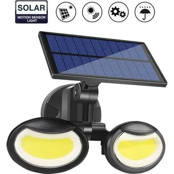 Venkovní osvětlení Pronett XJ3951 Solární venkovní 108 LED COB osvětlení s pohybovým senzorem