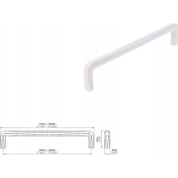 Nábytkové kování Nábytková úchytka SIRO 2481-170PB32C bílá matná lakovaná