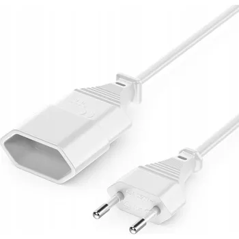 Napájecí kabel Prodlužovací kabel 2m CEE7/16 Bílý LogiLink Kabel do zásuvky EU
