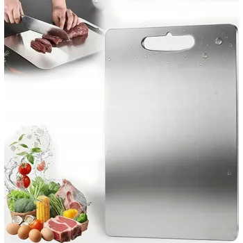 Kuchyňské prkénko KRÁJECÍ PRKÉNKO TITANOVÉ KRÁJECÍ PRKÉNKO Z NEREZOVÉ OCELI 34x23 cm