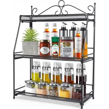 regál UTEN Kuchyňský regál 3patrový kovový skládací odolný