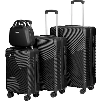 SADA KUFRŮ NA KOLEČKÁCH CESTOVNÍ KUFRY VELKÝ STŘEDNÍ KABINOVÝ 4v1 ABS