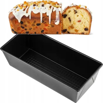 Nádoba na pečení FORMA NA PEČENÍ S TEXTUROU OBDÉLNÍKOVÁ UHLÍKOVÁ OCEL 26,3x11x7,5 CM