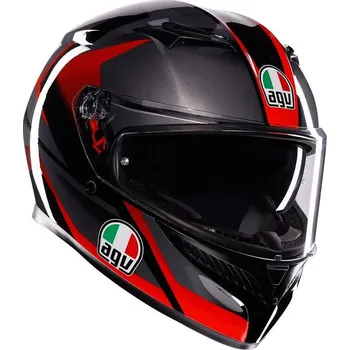 Helma na motorku AGV přilba K-3 Striga matt black/grey/red - XS