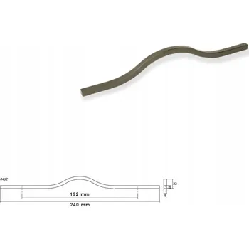 Nábytkové kování Nábytková úchytka VIEFE BRAVE 0452 192 mm šedá
