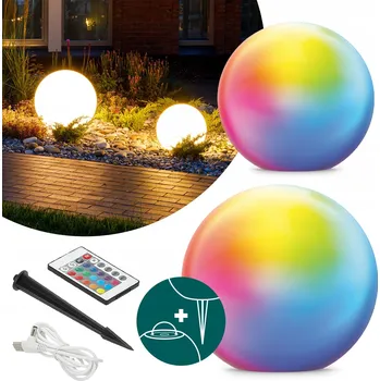 Venkovní osvětlení Solární lampa zapichovací KOBI DESIGN bílá 40 cm 2 ks