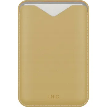 Pouzdro na mobilní telefon Magnetická peněženka UNIQ Lyden Evo se stojánkem na telefon, žlutá