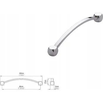 Nábytkové kování Nábytková úchytka SIRO 2388-105ZN1 chrom lesklý