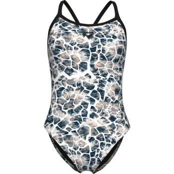 Dámské plavky Arena Earth Swimsuit Xcross Back Black/White Multi XL - UK38