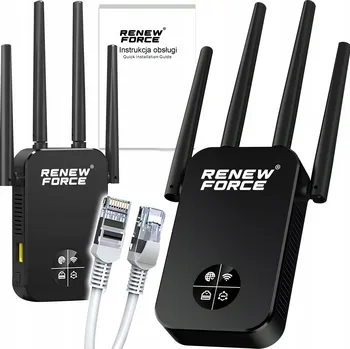 ZESILOVAČ WI-FI SIGNÁLU 1200 Mb/s 4 Antény 5 GHz WAN RJ45 VELKÝ DOSAH