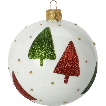 Vánoční dekorace Ozdobená vánoční Vánoční Koule na stromeček 8 cm 1 ks