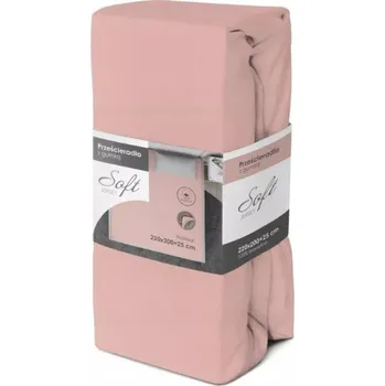 Prostěradlo Prostěradlo jersey s gumou soft 140x200 růžové na matrace 25 cm