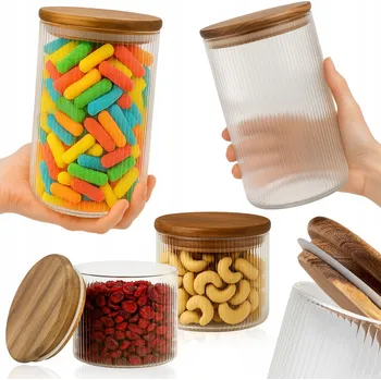 Dóza na potraviny Sada dóz na potraviny CUKR 2x 390 ml + 2x 1 l