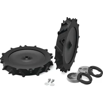 Sekačka Upgrade Kit 10 iMOW Stihl (IA010074710) (Připojením trakčních kol můžete zlepšit terénní schopnosti robotické sekačky iMOW® EVO. Speciální hnací kola v kombinaci se závažími, která jsou součástí sady, přispívají k lepší přilnavosti vaší robotické sekačky)