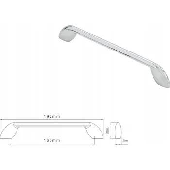 Nábytkové kování Nábytková úchytka SIRO 2392-192ZN1 chrom lesklý