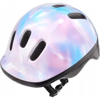 Cyklistická přilba Dětská cyklistická helma s nastavením METEOR MV6-2 S 48-52 cm HOLO