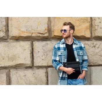 Kabelka Paolo Peruzzi pánská taštička do ruky T-23-HBL černá