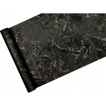 Tapeta Vinylová tapeta černá struktura + zlaté třpytky – LUXUSNÍ vzhled