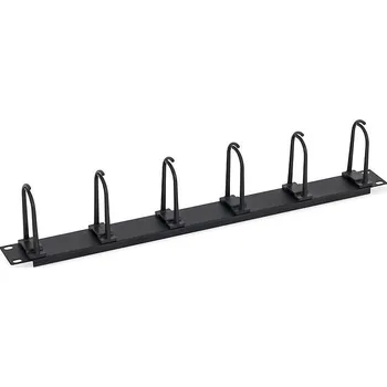 Triton 19" vyvaz. panel 1U plastový 5 x úchytka velká BK